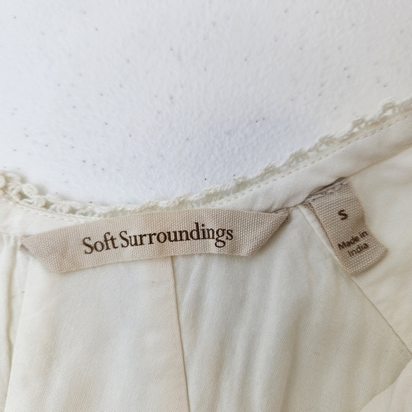 Soft Surroundings Sleeveless Ivory Lacey Top S - Picture 3 of 8